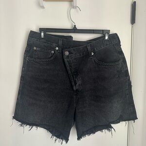 Agolde Criss Cross Black Shorts NWOT